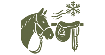 Horse tack and saddle with climate control symbol