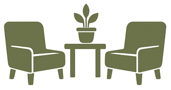 Two chairs facing each other in a private coaching room